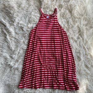 Old Navy Red and White High Neck Dress